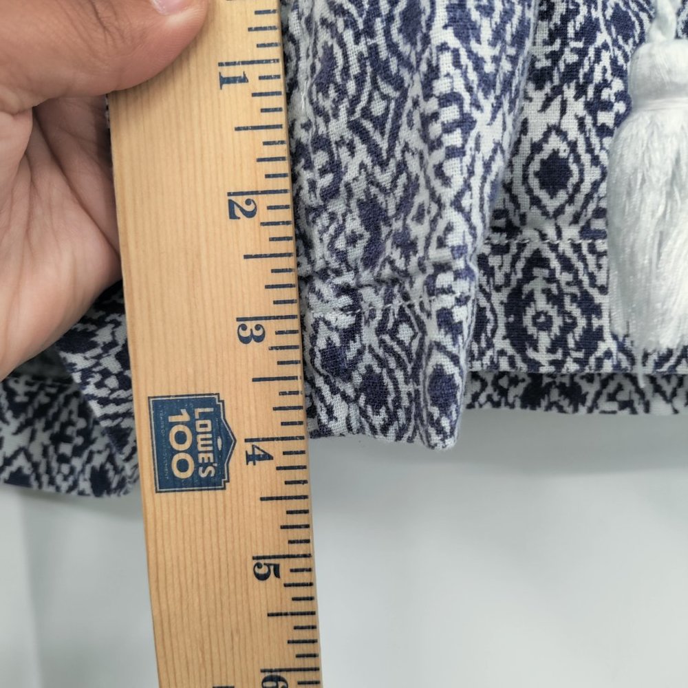 BRIGGS Ikat Boho Shorts Elastic Waist Drawstring Linen Large - Picture 5 of 10